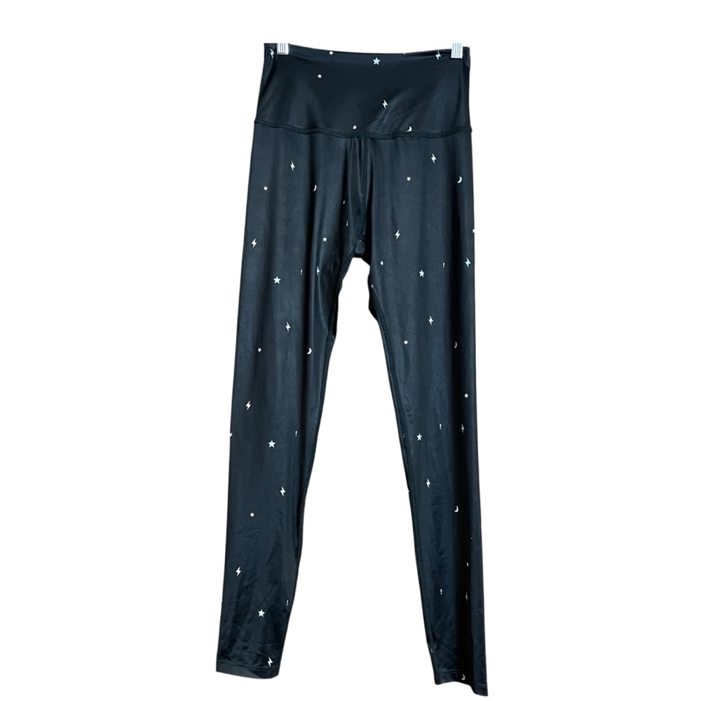 Beyond Yoga x Amanda Kloots collab leggings with stars and thunder bolts large